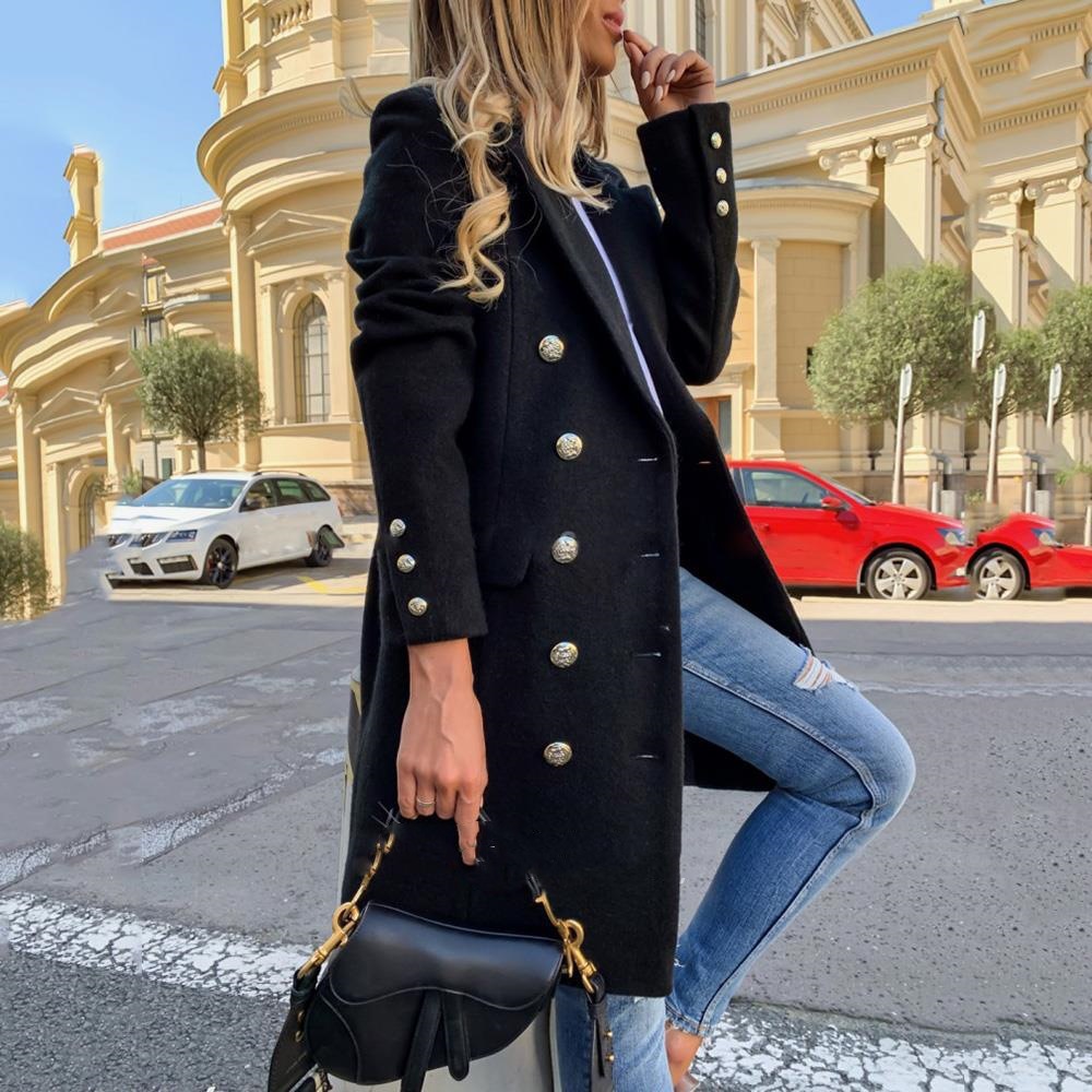 Fashion new women's autumn and - Wool Coat Peacoat ulasan dan harga