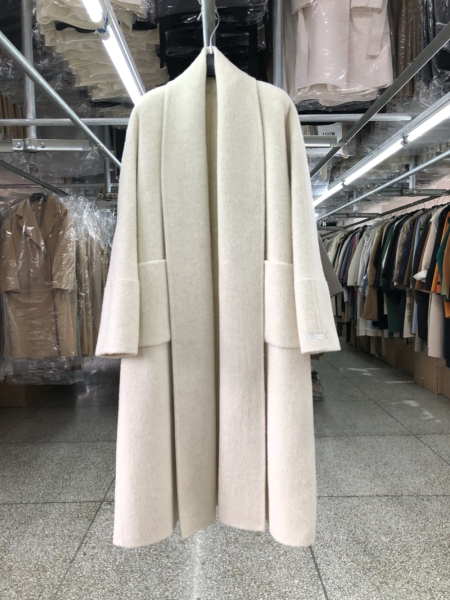 Big Collar Bathrobe Style Doub - Wool Coat Peacoat ulasan dan harga