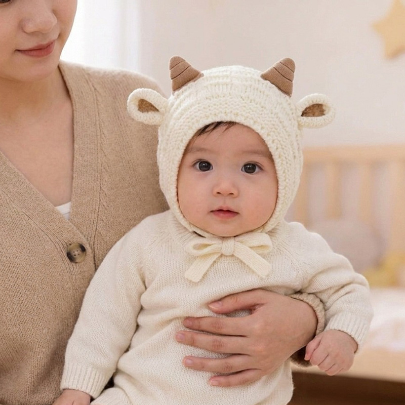 Baby Winter Knitted  Warm Hat  - Knit Beanie Hat Warm ulasan dan harga