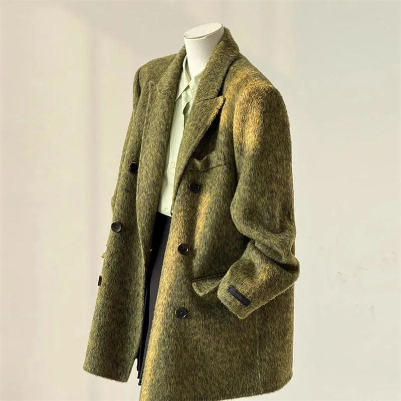 Women's Double-faced Woolen Co - Wool Coat Peacoat ulasan dan harga