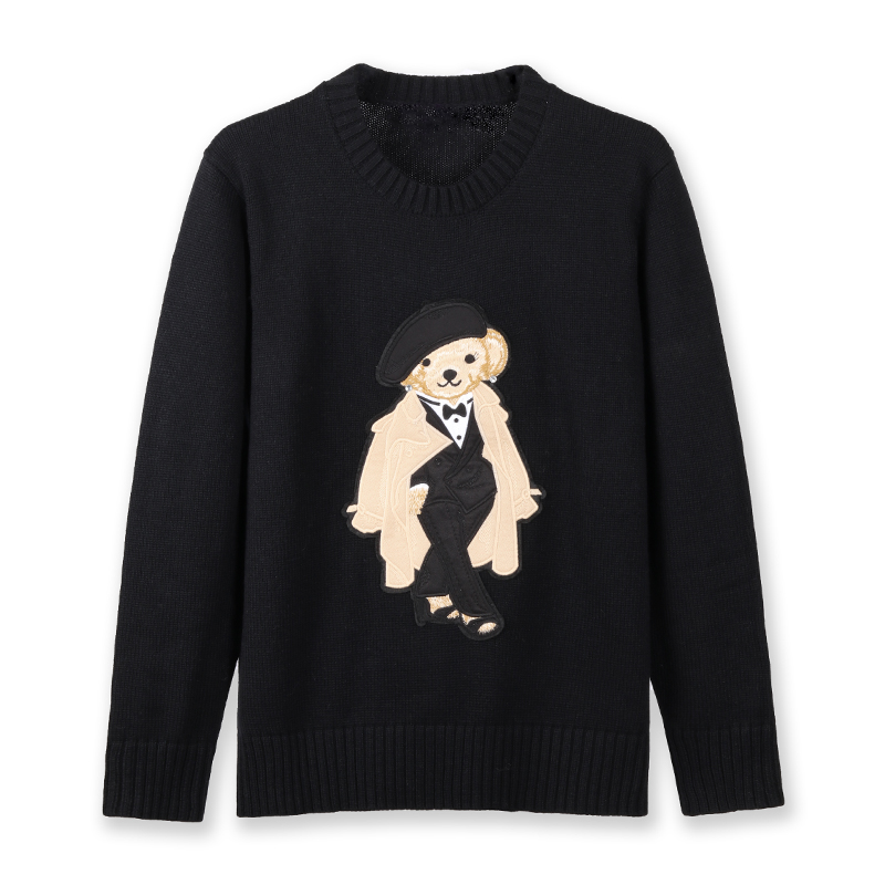 Trench Teddy Bear Knit Sweater - Wool Coat Peacoat ulasan dan harga